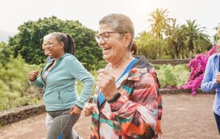 A walking club at the best memory care in Palm springs