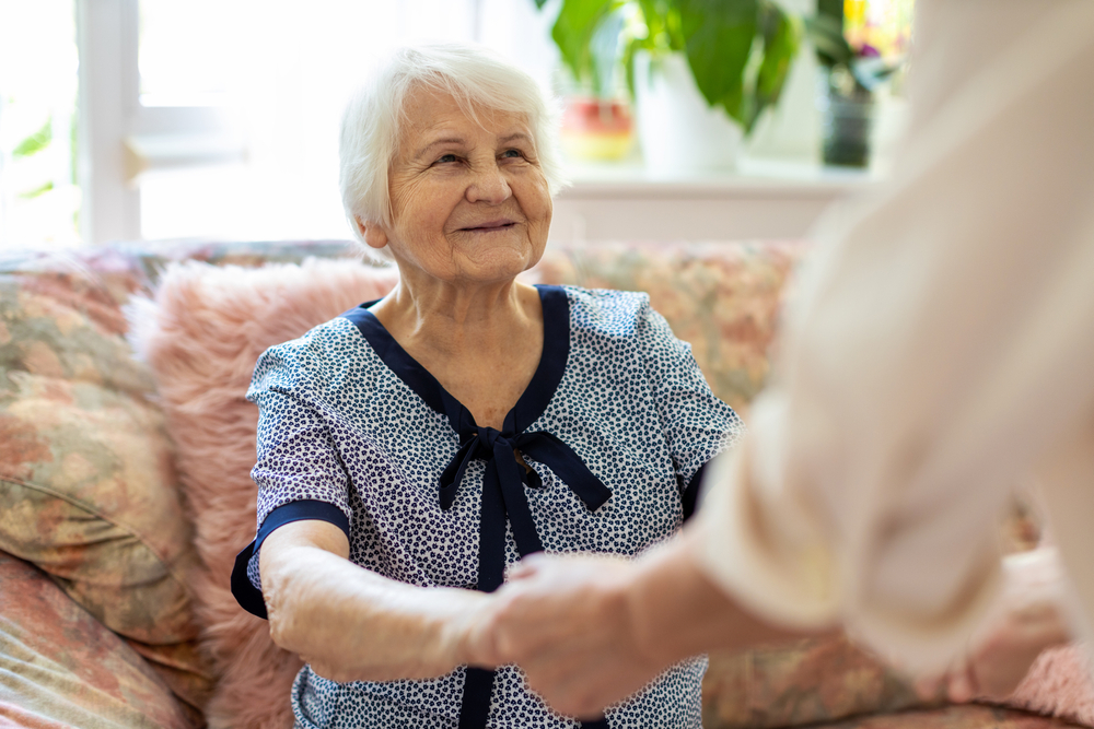 Senior woman in assisted living in Rancho Mirage.