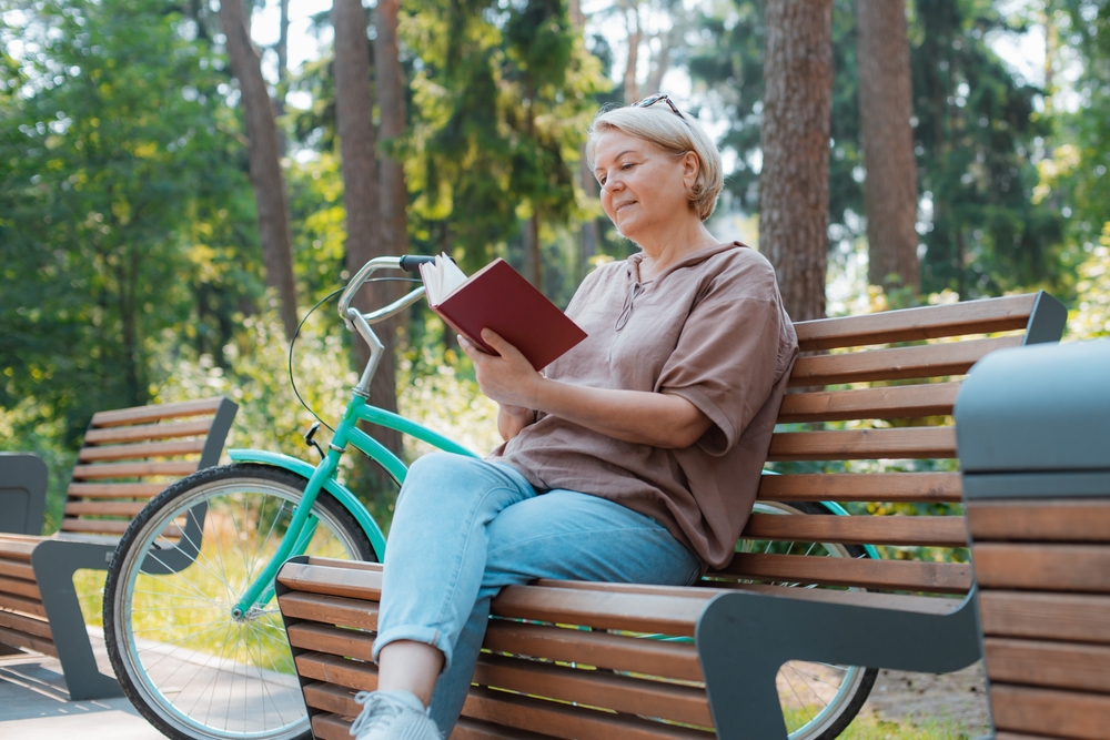 Woman reading in assisted living Palm Springs.